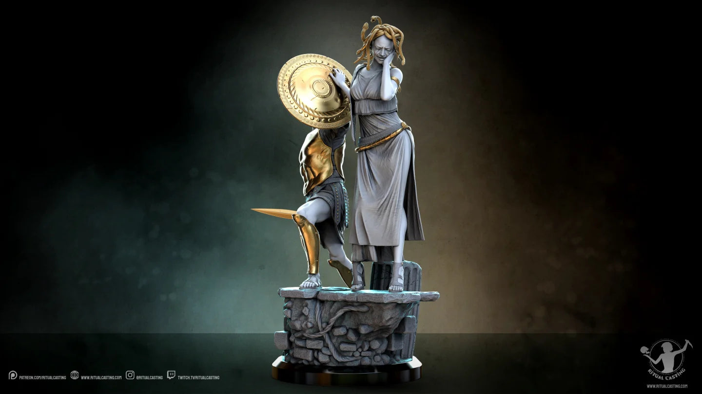 Medusa - Cursed Priestess of Athena - 3D printed - 10th scale