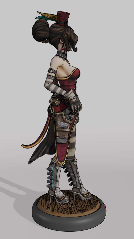Mad Moxxi Miniature 94mm 3d Printed Statue - Unpainted and Unassembled