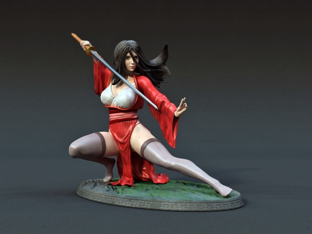 Mulan (Fan Art) Sculpture - 134mm / 180mm- High Quality 3D Print