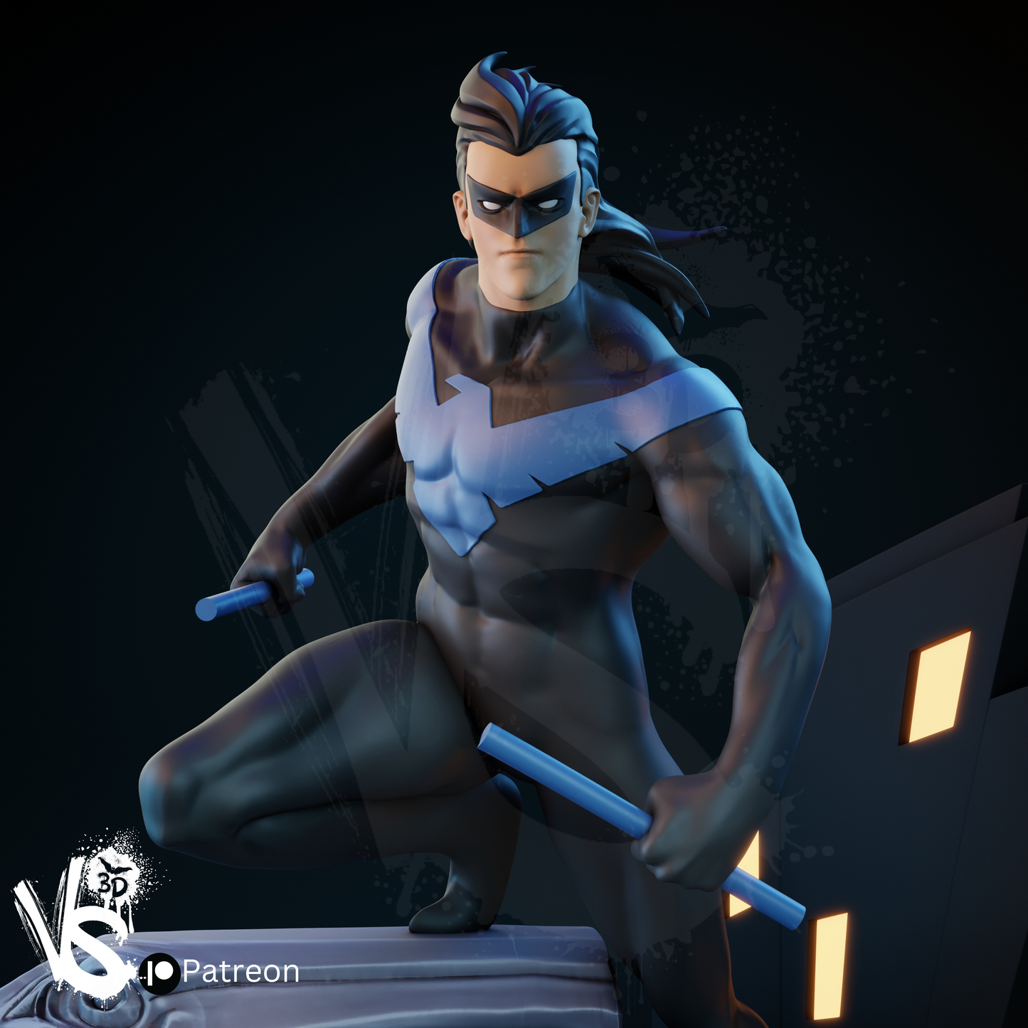 Nightwing (TAS) - Unpainted and Unassembled 3D Print Kit