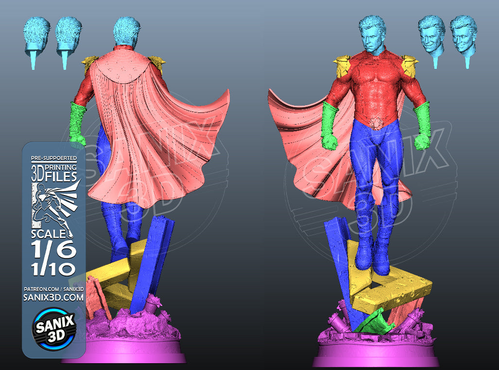Homelander 3d Printed Statue Model kit - 6 and 10 Scale