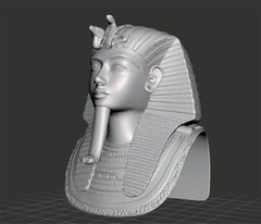 Tutankhamun Mask 3D Print Model - Unpainted