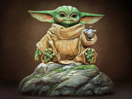 Grogu - 3D Printed Model Statue - 160mm