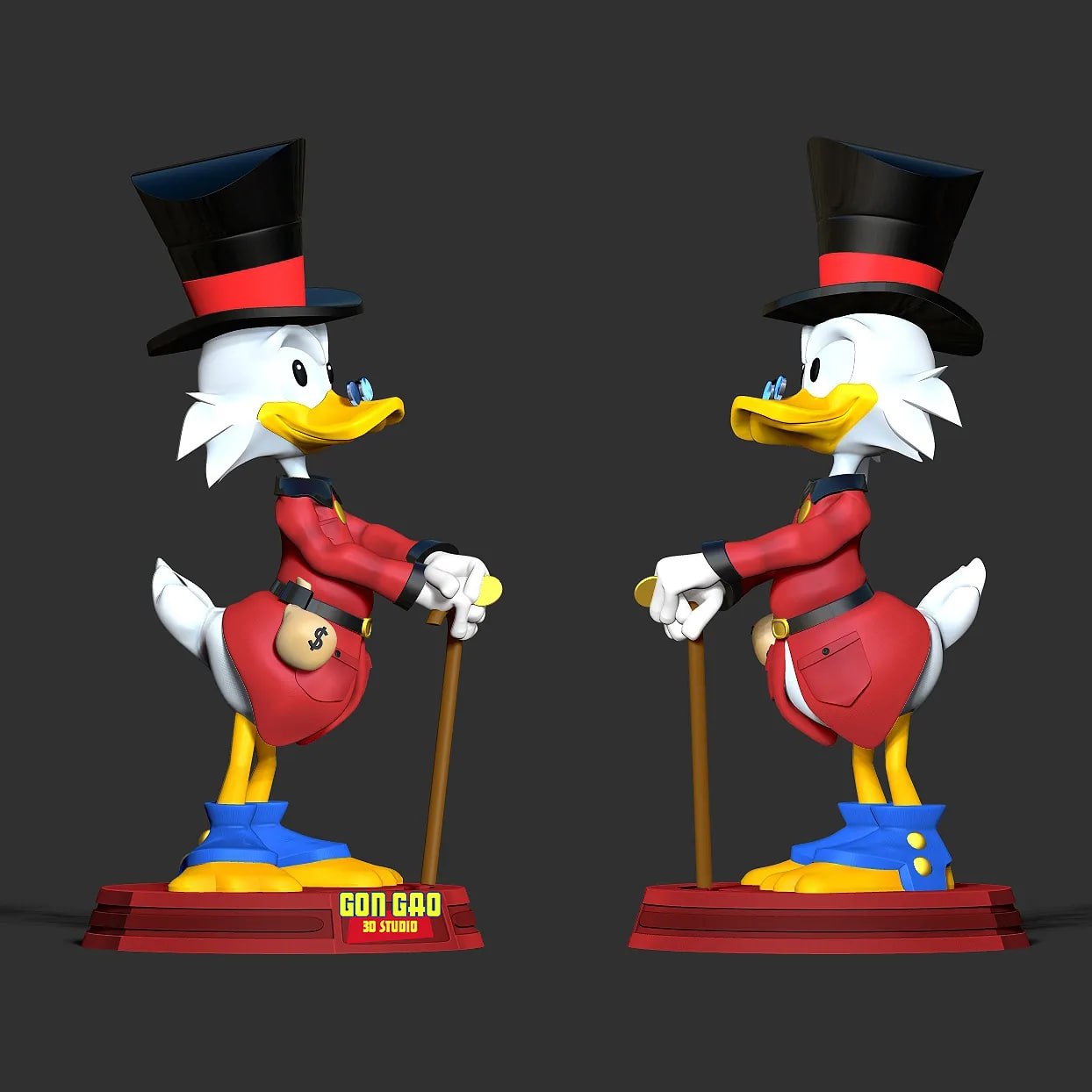 Scrooge McDuck - 3D Printed Statue Model Kit- 200mm