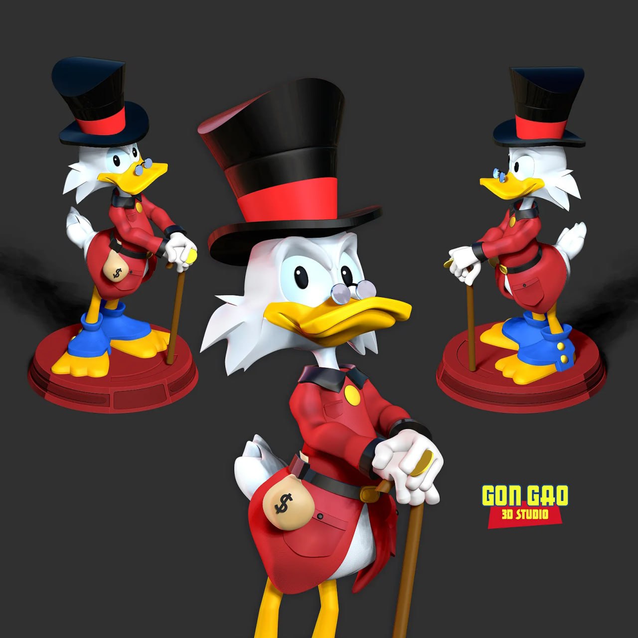 Scrooge McDuck - 3D Printed Statue Model Kit- 200mm