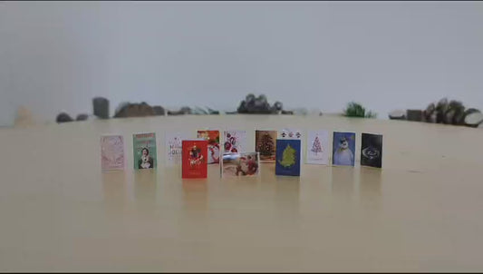 Miniature Christmas Cards Dolls House XMAS Handmade 1:12th scale Pack A