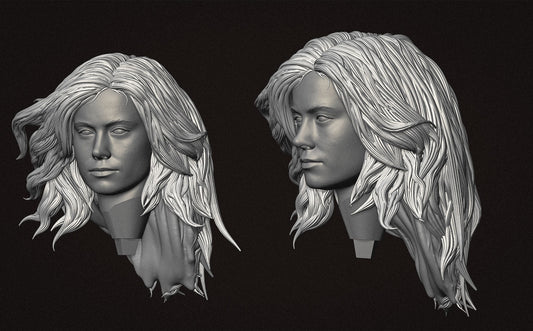 Captain Marvel (3D Print Kit) - 6 & 4 scale - Fan Art