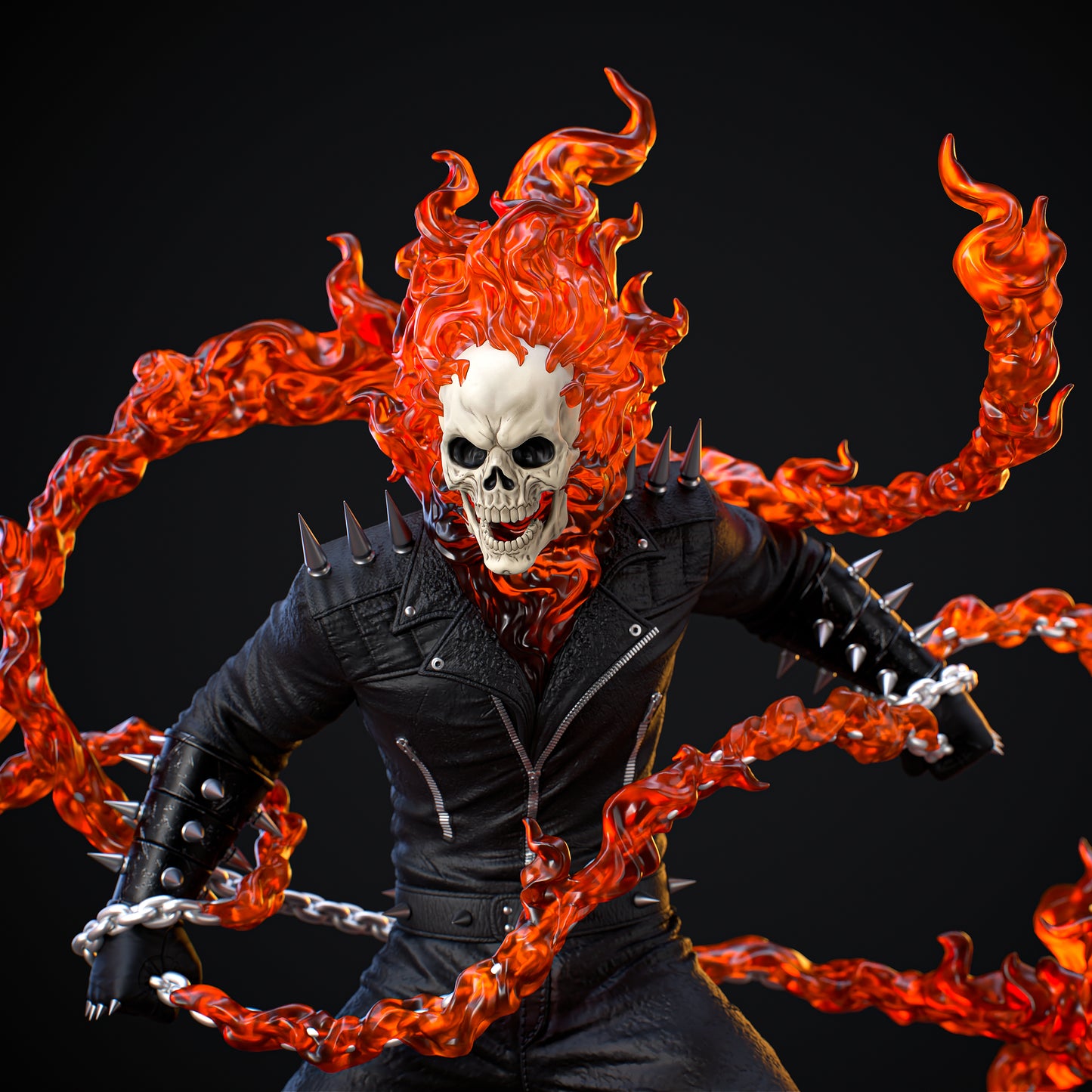 Ghost Rider 3D Print Statue - To assemble and paint - 9 Scale