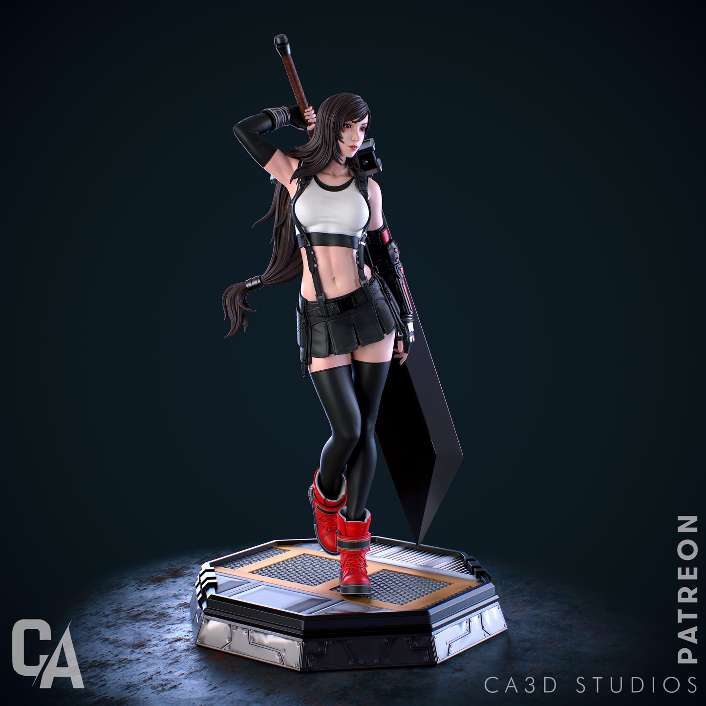 Tifa - Final Fantasy 3D Printed Statue -  Various Scales