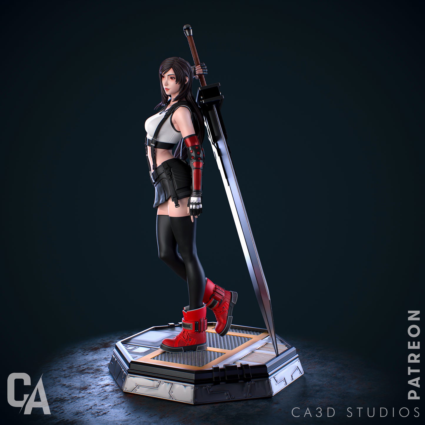 Tifa - Final Fantasy 3D Printed Statue -  Various Scales