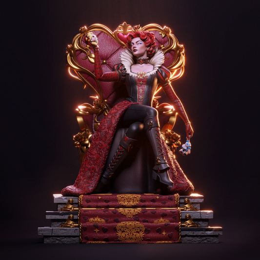 Queen of Hearts - 3D Printed Model Statue - 6 and 9 Scale