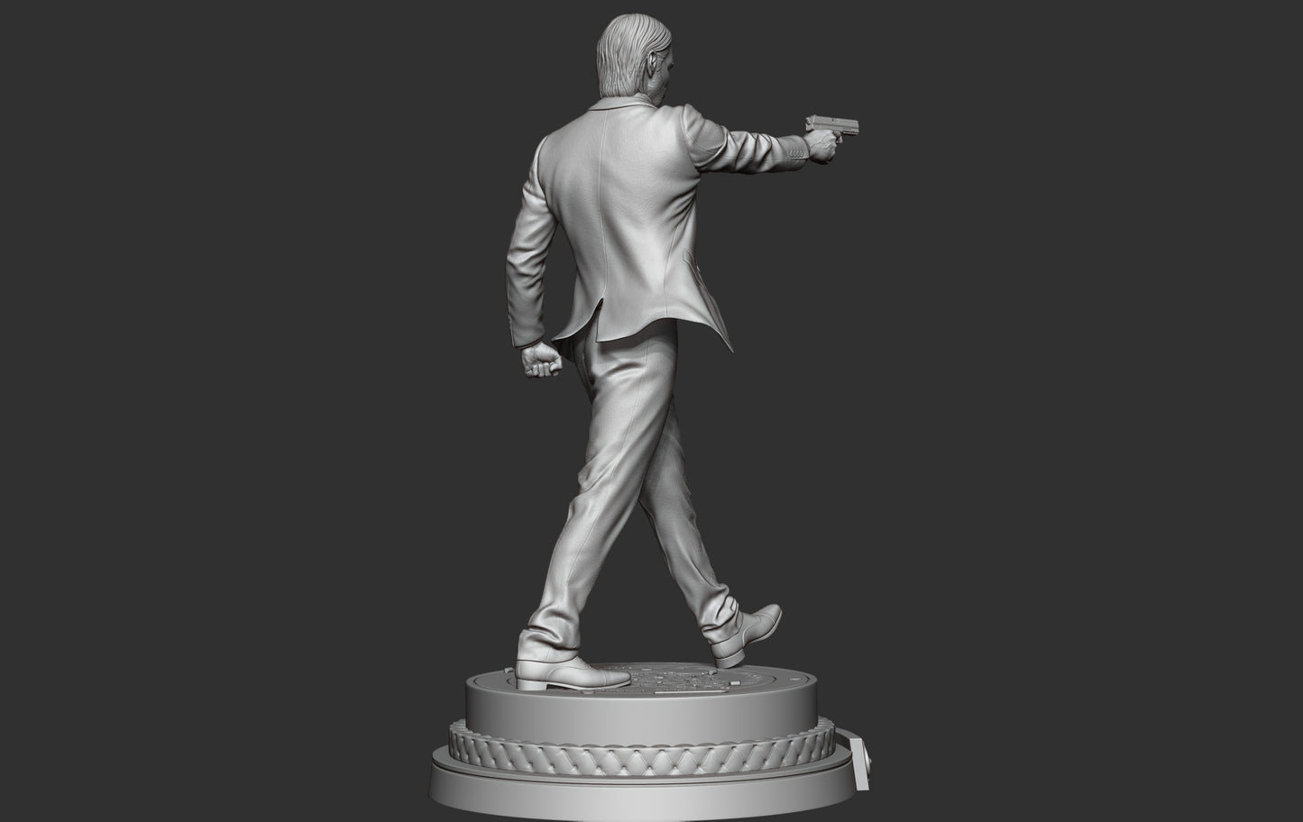 John Wick Statue - 3D Printed Model - Unpainted and unassembled