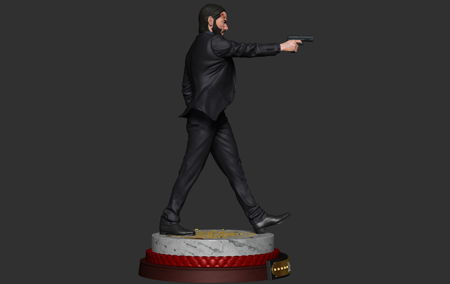 John Wick Statue - 3D Printed Model - Unpainted and unassembled