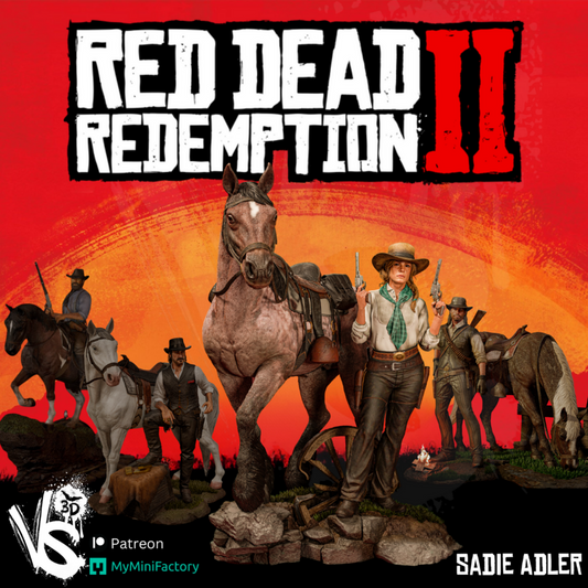 Sadie Adler (Red Dead II) - 3D Model Kit - 10 Scale