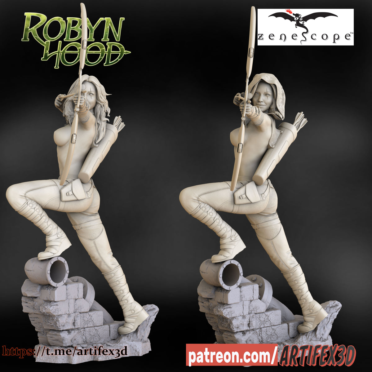 Robyn Hood (Locksley) NSFW - 3D Print - 180mm - Fan Art