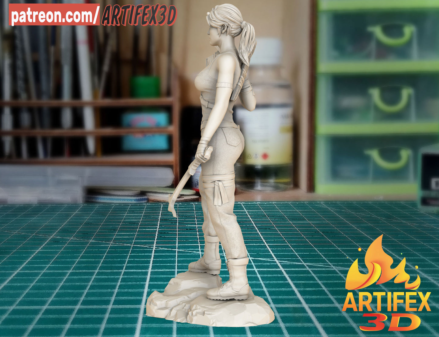 Tomb Raider Statue 180mm - 3D Printed Model Kit 180mm