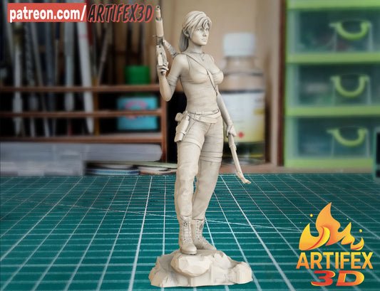 Tomb Raider Statue 180mm - 3D Printed Model Kit 180mm