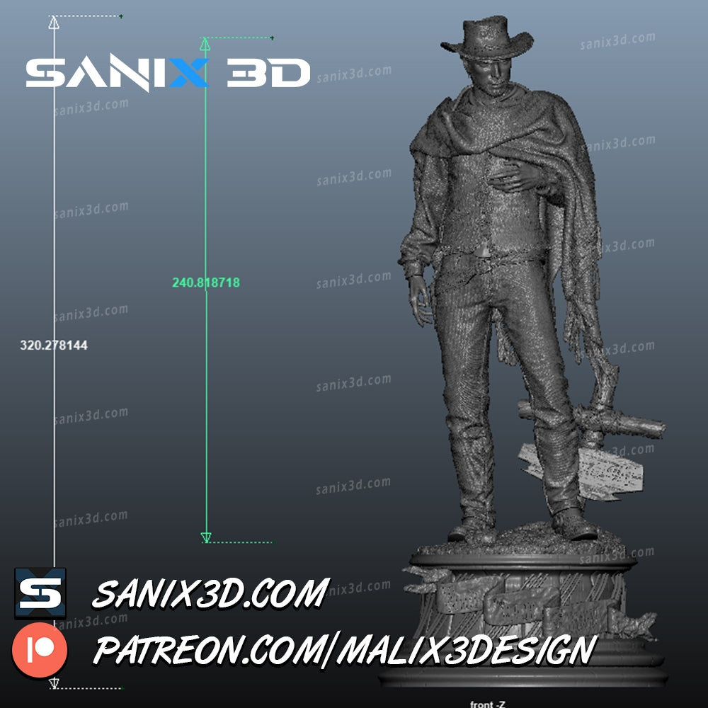 Clint Eastwood (Good, Bad and Ugly) - 8 scale - Fan Art - 3D Print