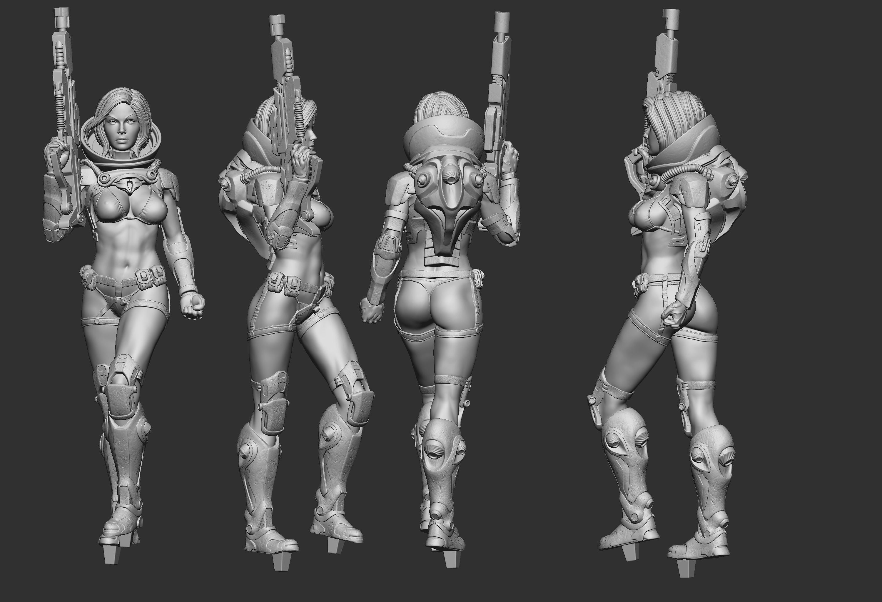 Space Warrior - 3D Print - Fan Art - 180mm SFW/NSFW