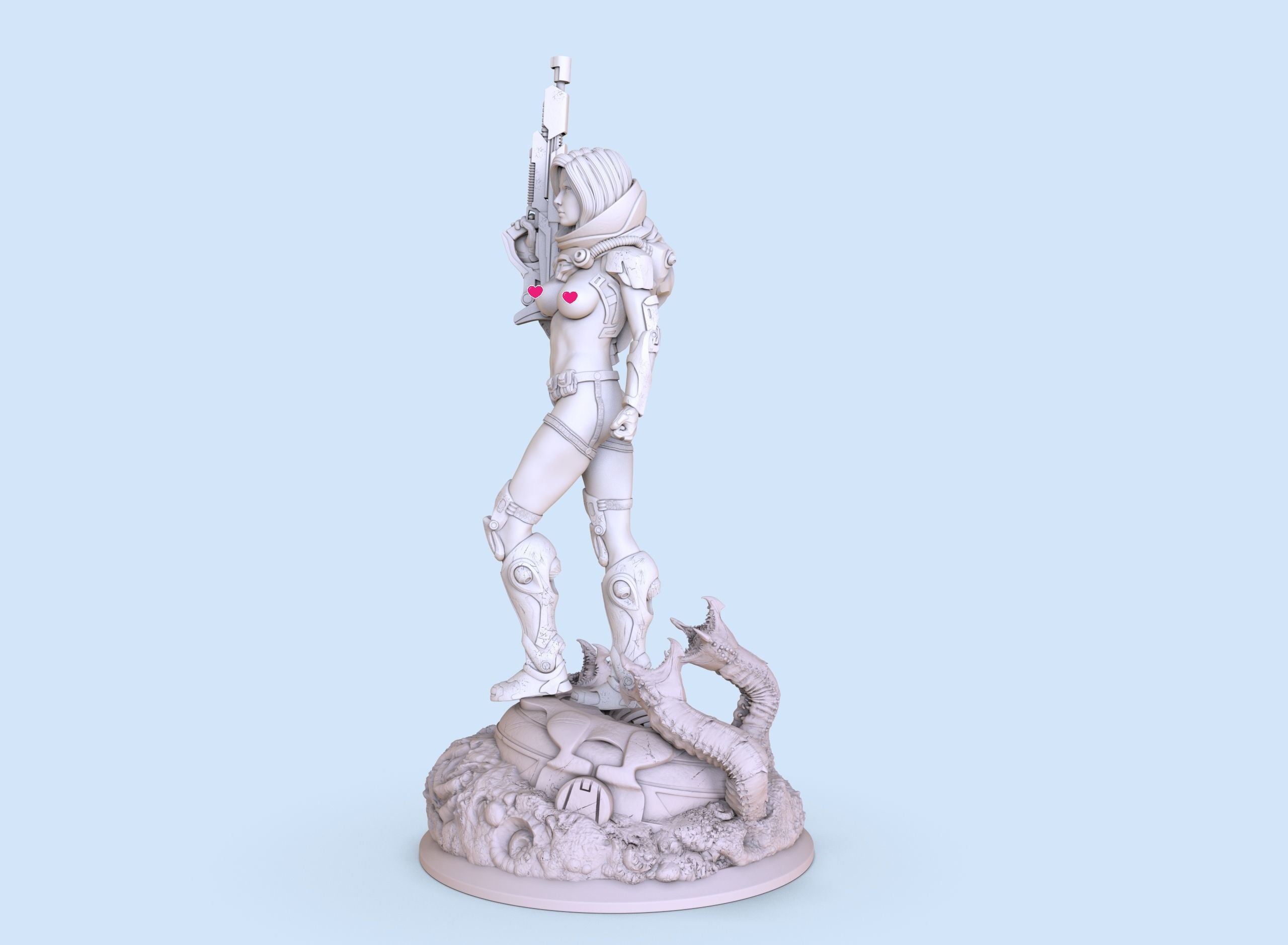 Space Warrior - 3D Print - Fan Art - 180mm SFW/NSFW