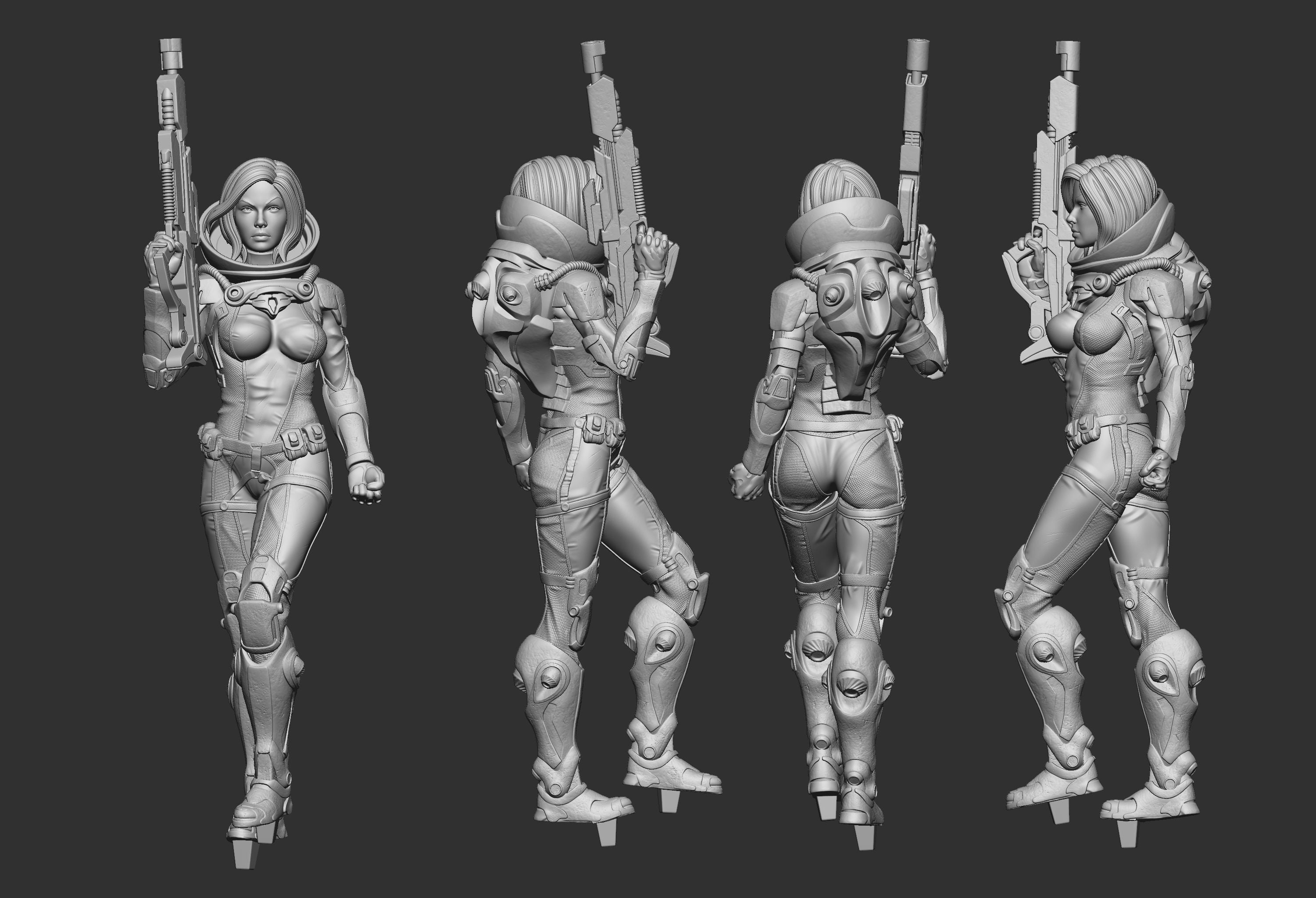 Space Warrior - 3D Print - Fan Art - 180mm SFW/NSFW