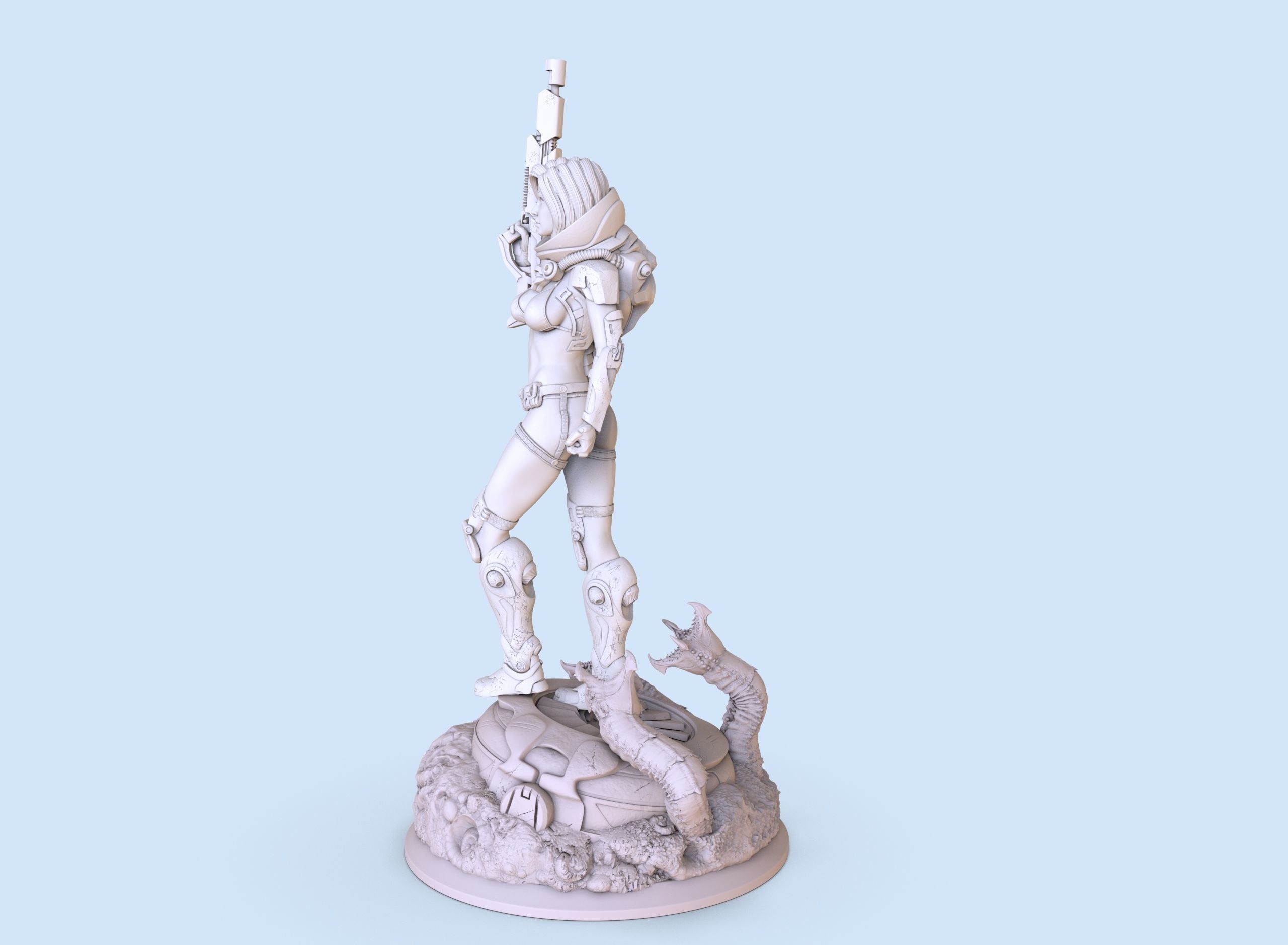 Space Warrior - 3D Print - Fan Art - 180mm SFW/NSFW