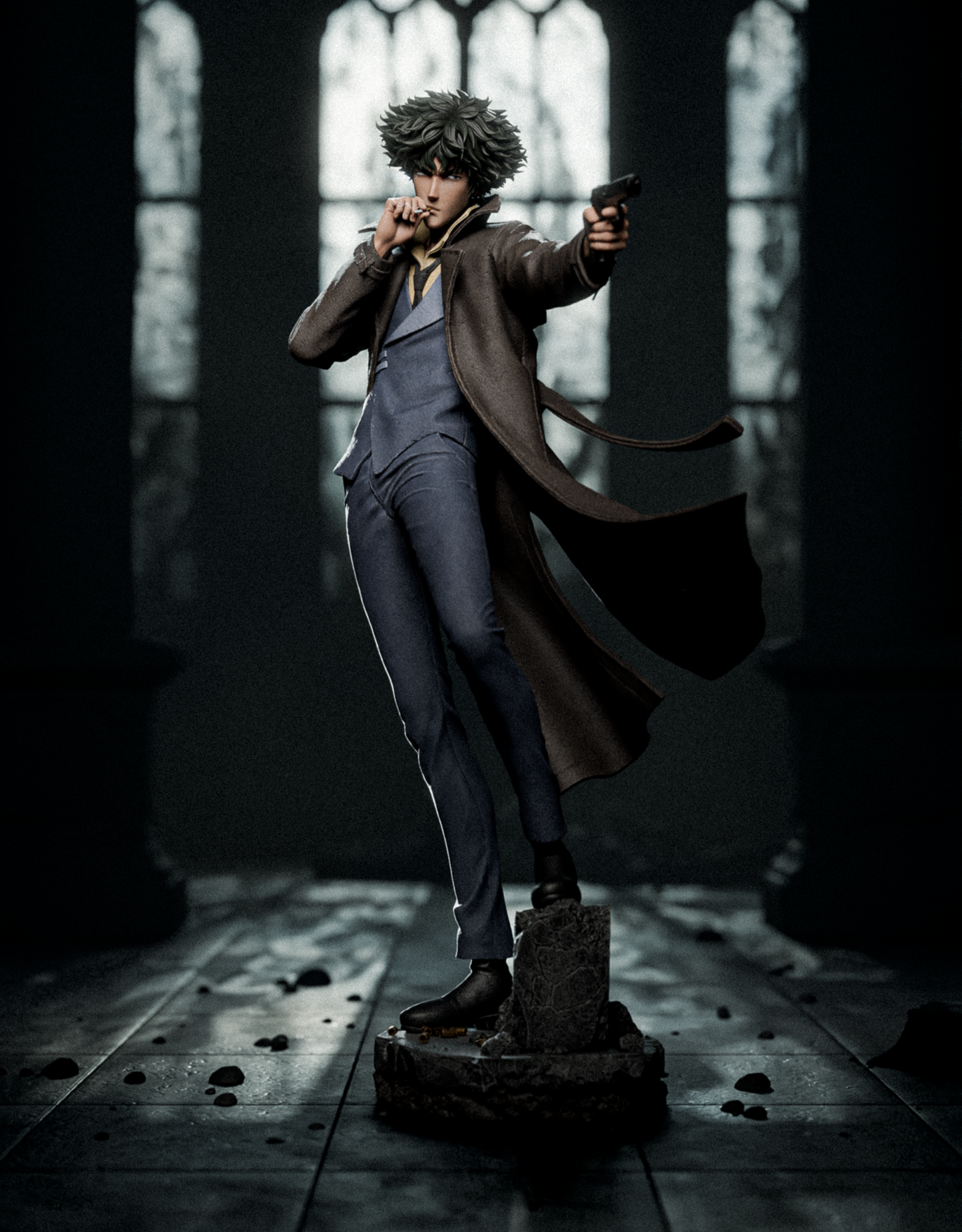 Spike Cowboy Bebop - 3D Printed Statue 6 and 9 Scale