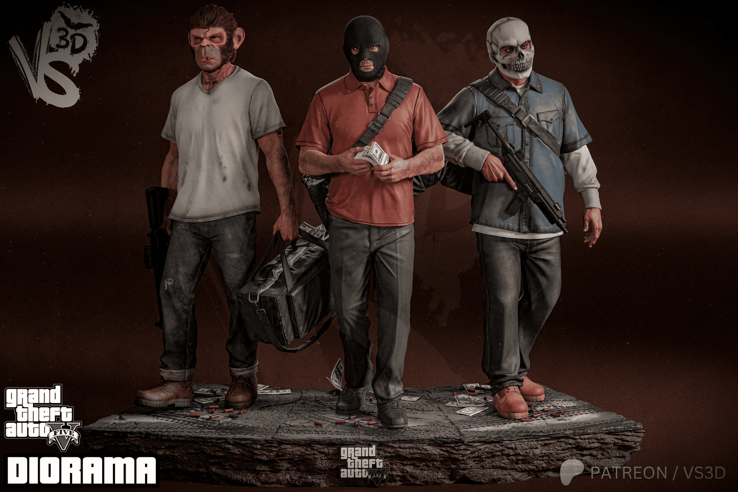 GTA V (Diorama) - Fan Art - 3D Print Kit
