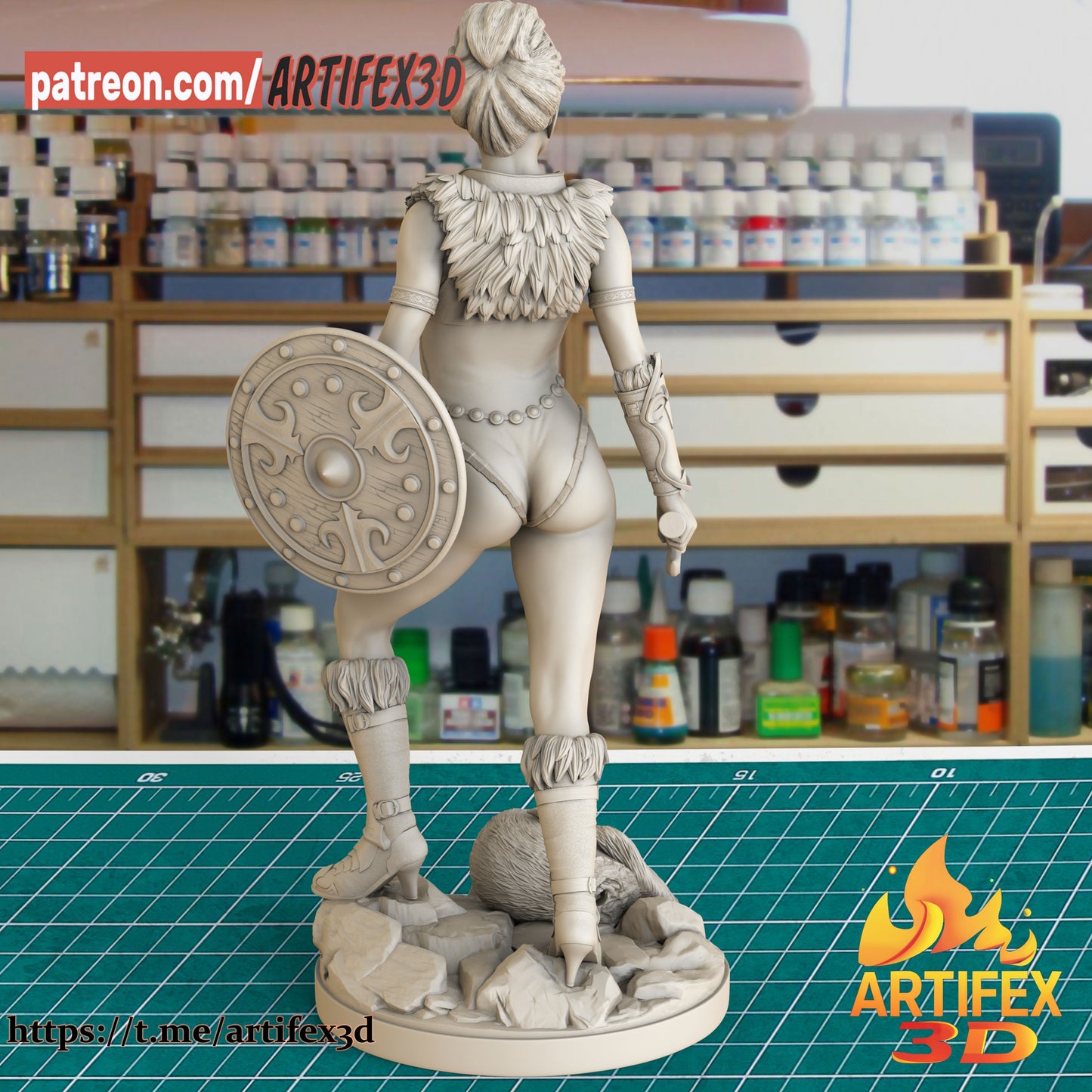 Teela (Masters of the Universe) 3D Print model - Fan Art - 75mm and 180mm