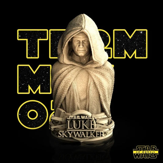 Luke Skywalker Bust (Fan Art) - 1:4 Scale (175mm) - 3D Printed