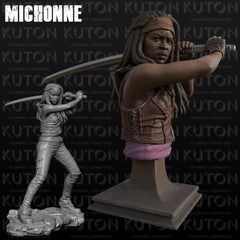 Michonne of The Walking Dead 3D Printed model 210mm fan art