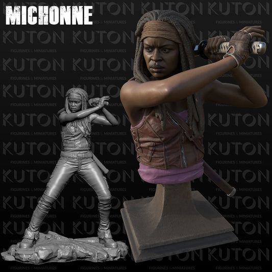 Michonne of The Walking Dead 3D Printed model 210mm fan art