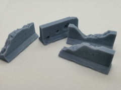 8 x Concrete Jersey Barriers - Compatible with Wargames / WH Scenery 40k etc