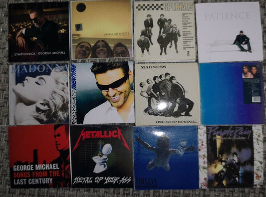 12 X Miniature Record LP Album Covers Various. Pack A Doll's house