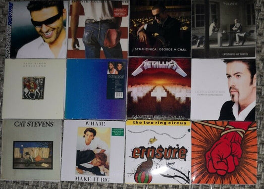 12 X Miniature Record LP Album Covers Various. Pack B