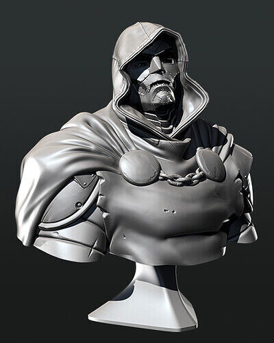Doctor Doom (Marvel) Bust Fan Art - 3D Printed - 4" to 7" (101mm to 173mm)