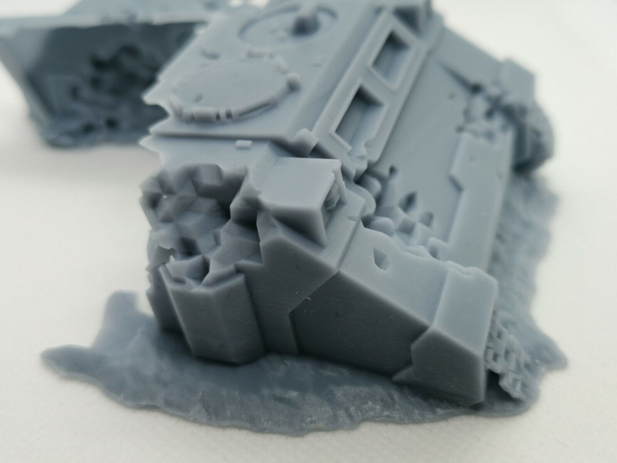 Rhino Wreck Terrain 28mm Miniature Scenery - compatible with Warhammer 40k etc
