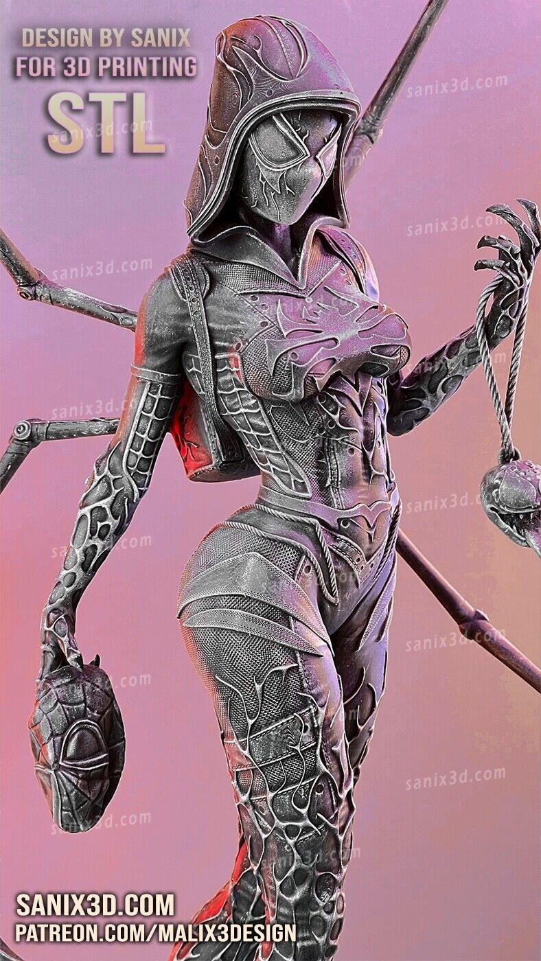 Gwenom Statue (3D Printed) Fan Art - ready to paint