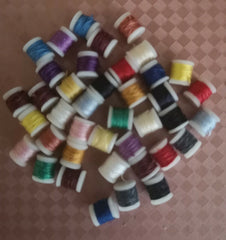20 X Miniature Cotton Spool Thread Reels For Your Doll House 6mm