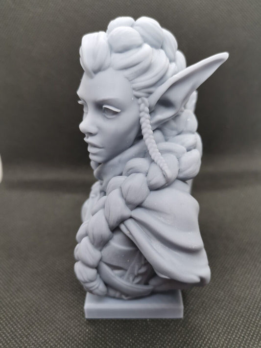 Elf Archer Fan Art Bust 5" (125mm) 3D Resin Printed - 4" to 7" (102mm - 177mm)