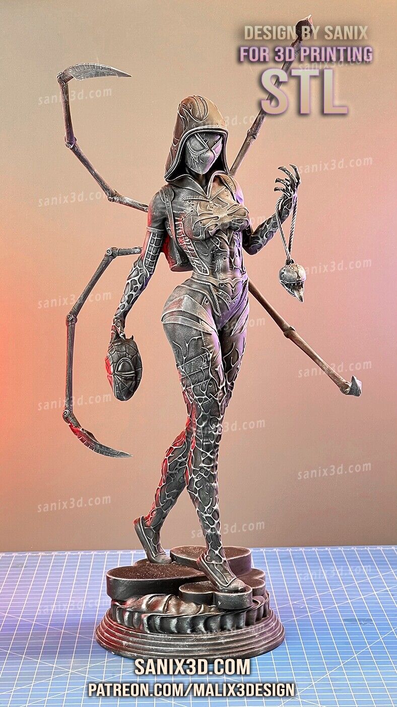 Gwenom Statue (3D Printed) Fan Art - ready to paint