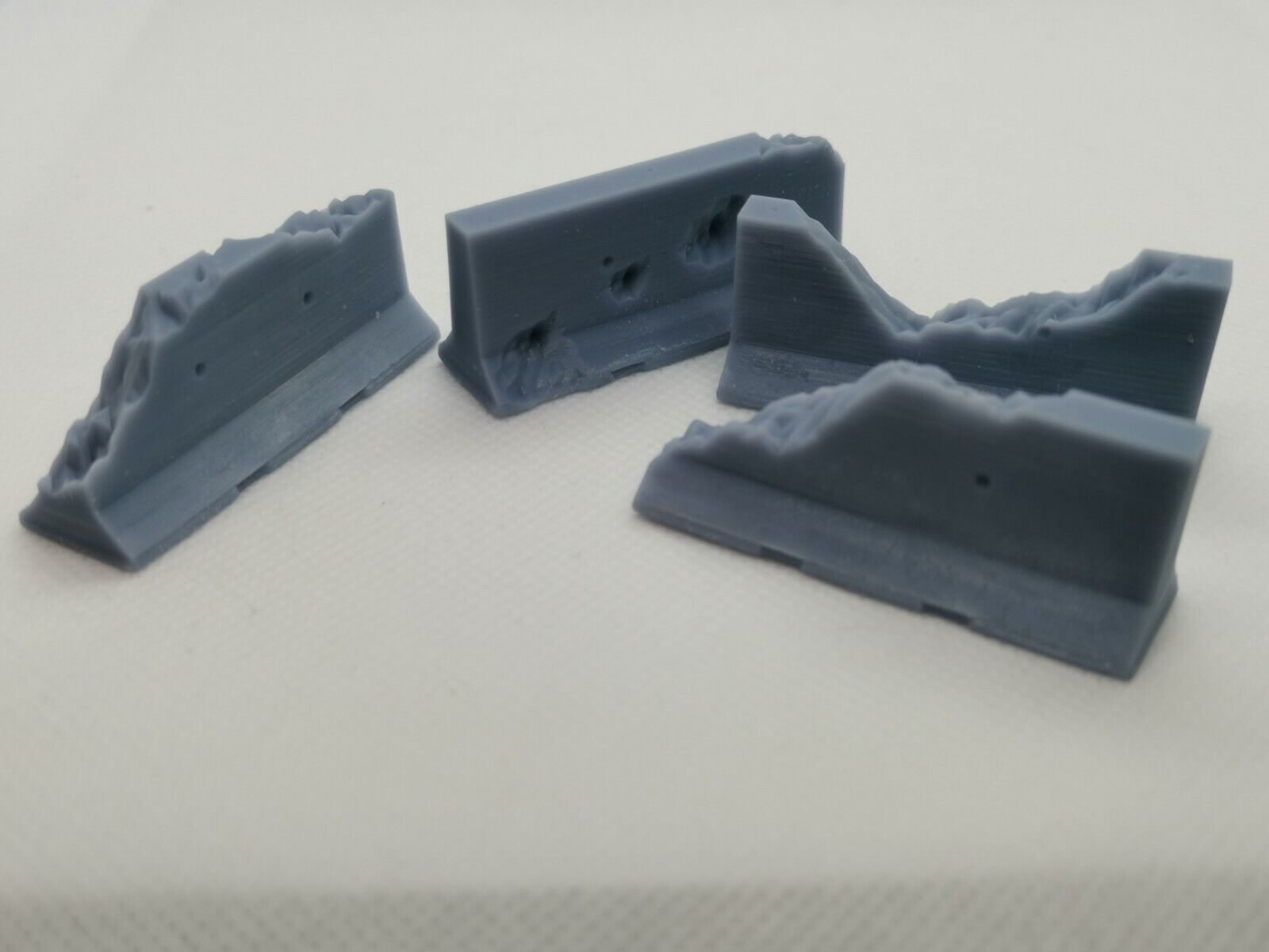 8 x Concrete Jersey Barriers - Compatible with Wargames / WH Scenery 40k etc