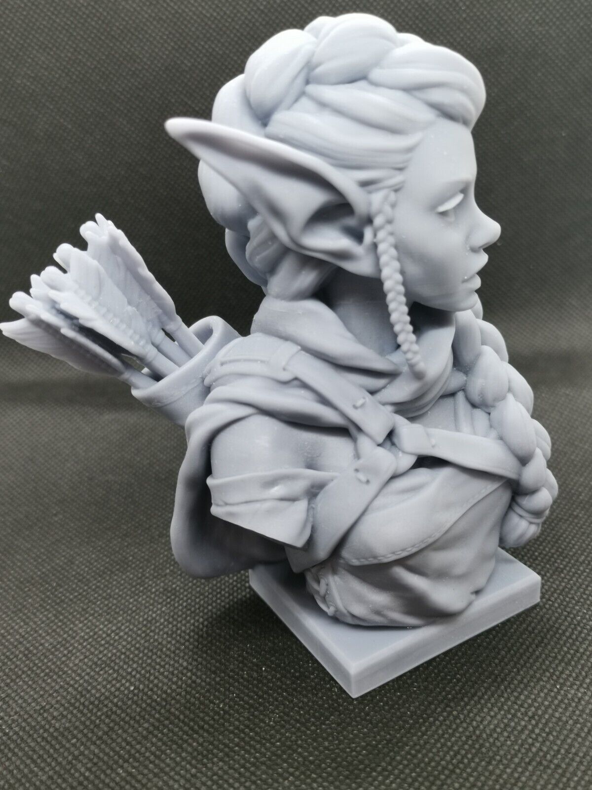 Elf Archer Fan Art Bust 5" (125mm) 3D Resin Printed - 4" to 7" (102mm - 177mm)