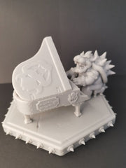Bowser Peaches Piano Fan Art Miniature Figure 3D Resin Print - Hight Quality