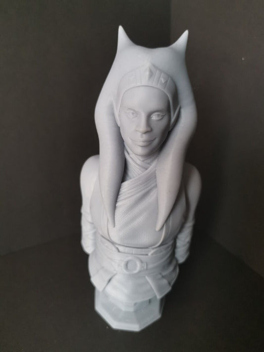 Ahsoka Tano (Star Wars Rebellion) Bust Fan Art Resin Printed Unpainted 4" to 8"