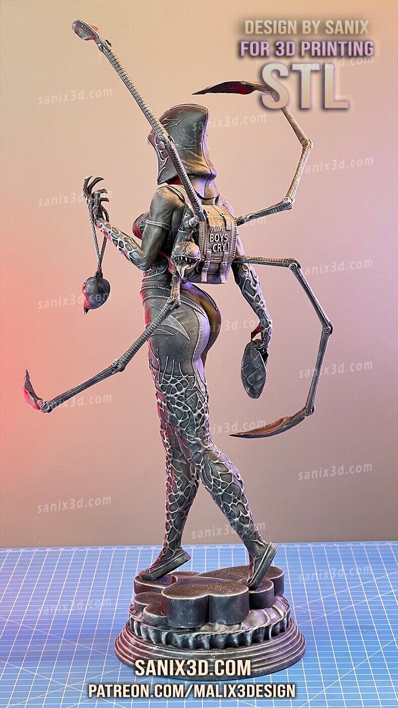 Gwenom Statue (3D Printed) Fan Art - ready to paint