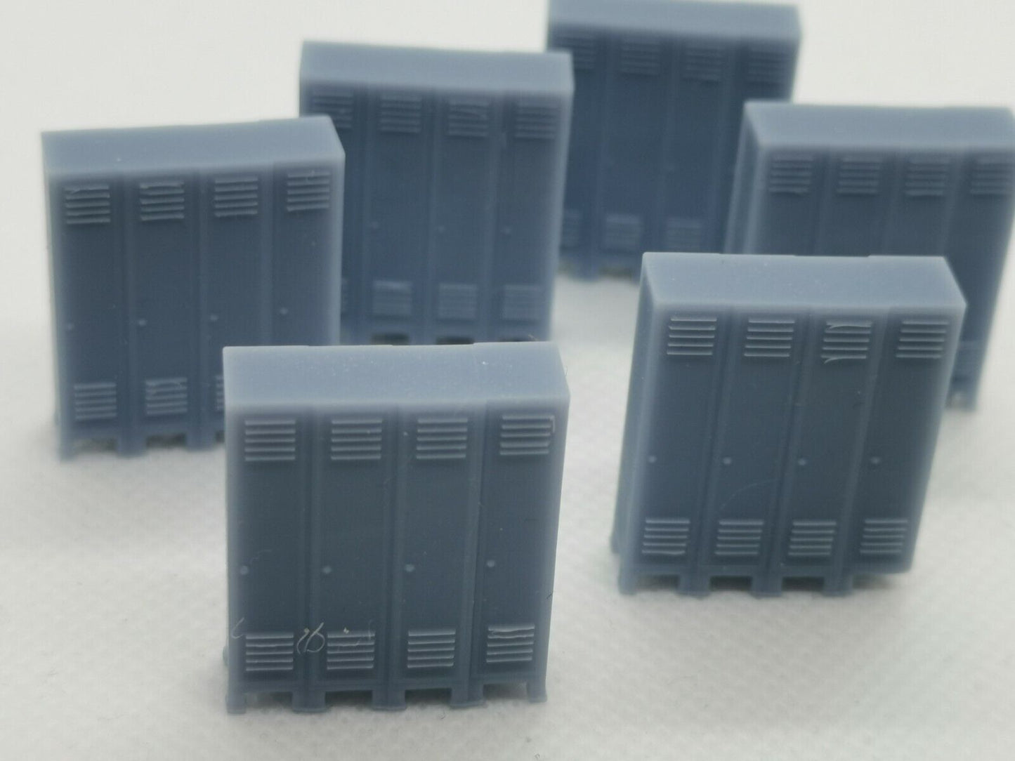 6 sets of 4 OO Scale Lockers - (24).  High Quality Print - no sanding required