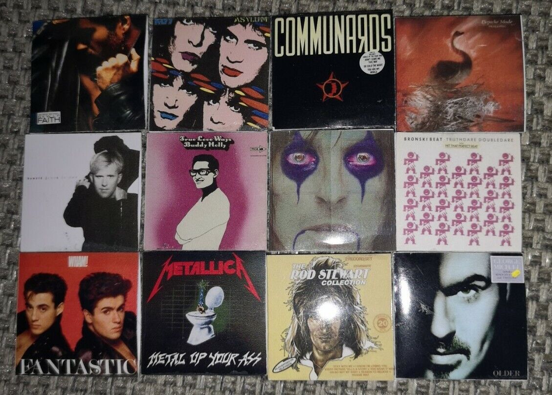 12 X Miniature Record LP Album Covers Various. Pack C