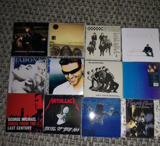 12 X Miniature Record LP Album Covers Various. Pack A Doll's house