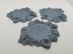 Small blast crater terrain scenery tabletop Miniatures games (x3)